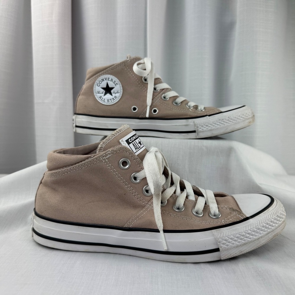 Converse Chuck Taylor All Star Madison Mid Top Khaki Tan Sneakers Womens 7.5